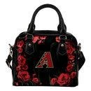 Valentine Rose With Thorns Arizona Diamondbacks Shoulder Handbags