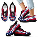 Proud Of American Flag Three Line Montreal Canadiens Sneakers