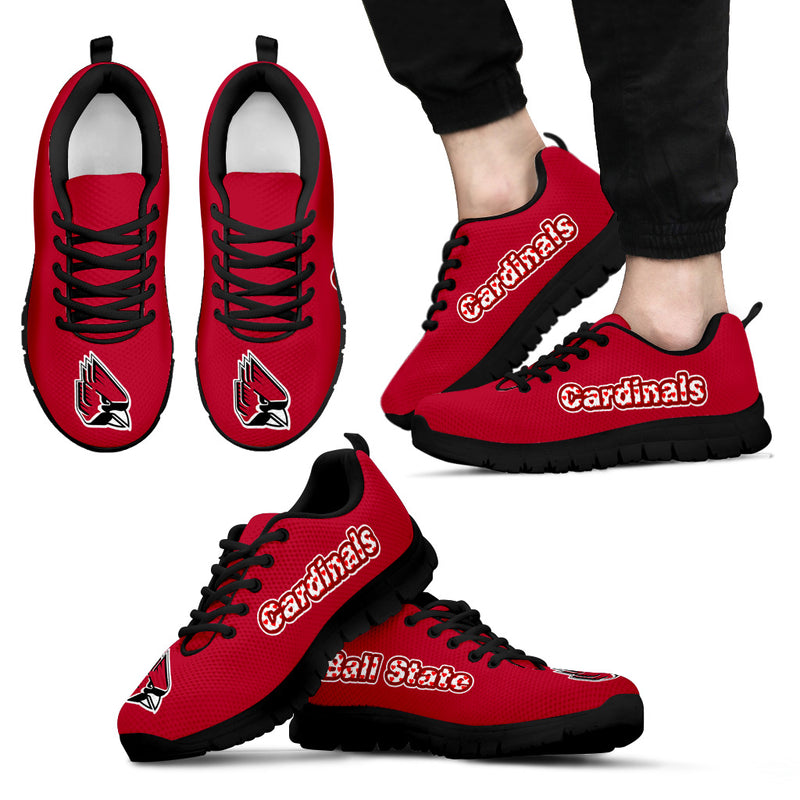 Magnificent Ball State Cardinals Amazing Logo Sneakers