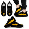 Cute Style Pittsburgh Pirates Sneakers Thunder Lightning Amazing Logo