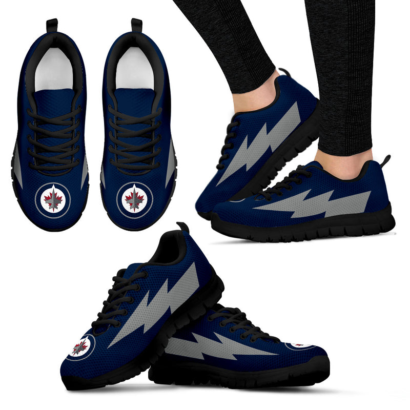 Hot Style Winnipeg Jets Sneakers Thunder Lightning Amazing Logo