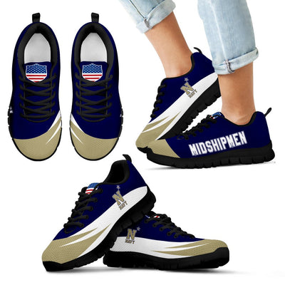 Awesome Gift Logo Navy Midshipmen Sneakers