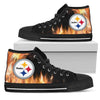 Fighting Like Fire Pittsburgh Steelers High Top Shoes