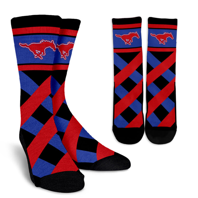 Sports Highly Dynamic Beautiful SMU Mustangs Crew Socks