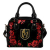 Valentine Rose With Thorns Vegas Golden Knights Shoulder Handbags