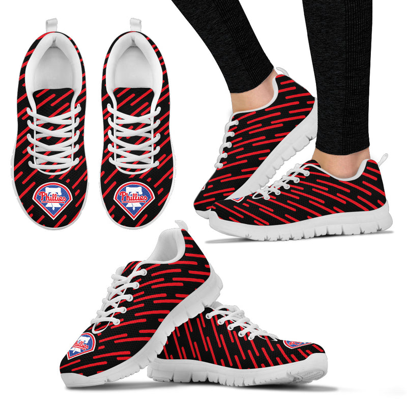 Marvelous Striped Stunning Logo Philadelphia Phillies Sneakers