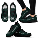 Wave Red Floating Pattern New York Jets Sneakers