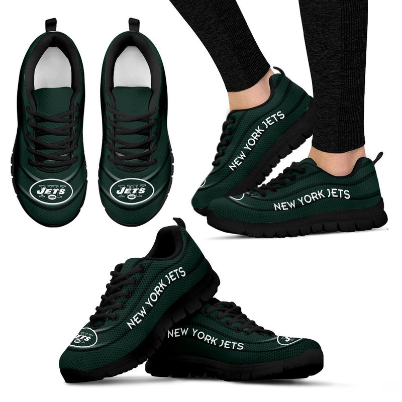 Wave Red Floating Pattern New York Jets Sneakers