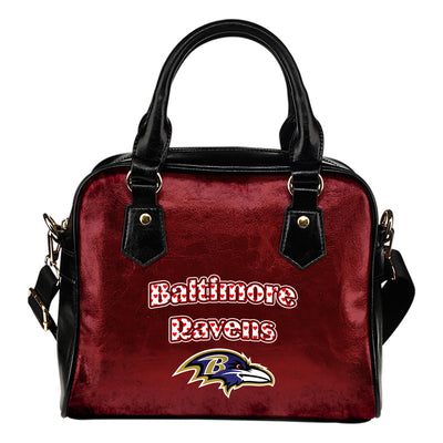 Love Icon Mix Baltimore Ravens Logo Meaningful Shoulder Handbags