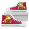 Pikachu Laying On Ball Arizona Cardinals High Top Shoes