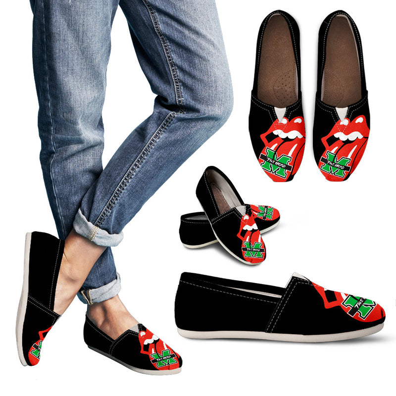 Hot Sexy Lip Valentine Romantic Logo Marshall Thundering Herd Casual Shoes