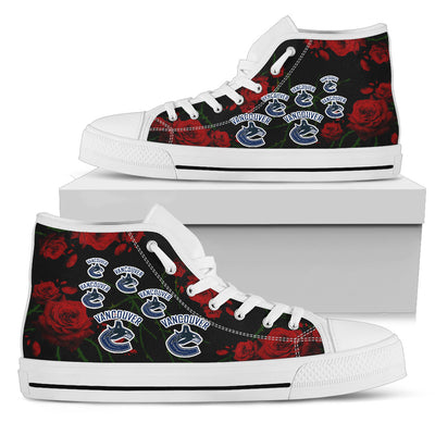 Lovely Rose Thorn Incredible Vancouver Canucks High Top Shoes