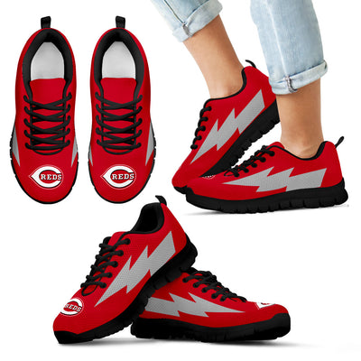 Great Style Cincinnati Reds Sneakers Thunder Lightning Amazing Logo