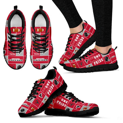 Colorful Pride Flag Atlanta Falcons Sneakers