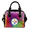 Rainbow Dynamic Mix Colours Gorgeous Pittsburgh Steelers Shoulder Handbags