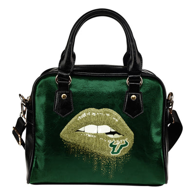Beautiful Lips Elegant Logo South Florida Bulls Shoulder Handbags