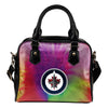 Rainbow Dynamic Mix Colours Gorgeous Winnipeg Jets Shoulder Handbags