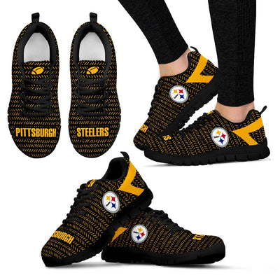 Pattern Logo Slide In Line Pittsburgh Steelers Sneakers