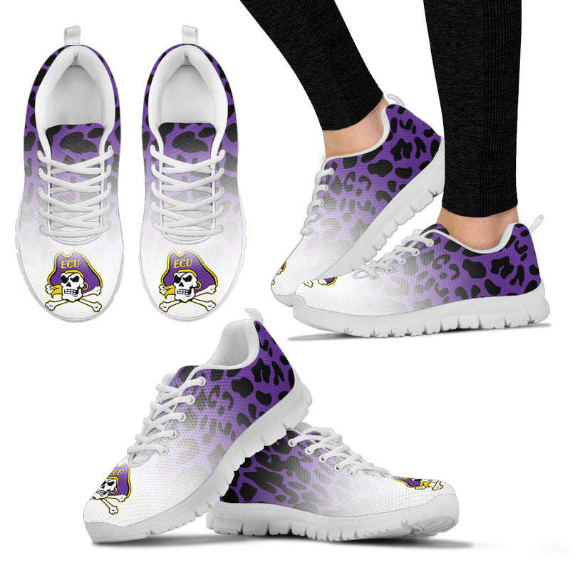 Leopard Pattern Awesome East Carolina Pirates Sneakers