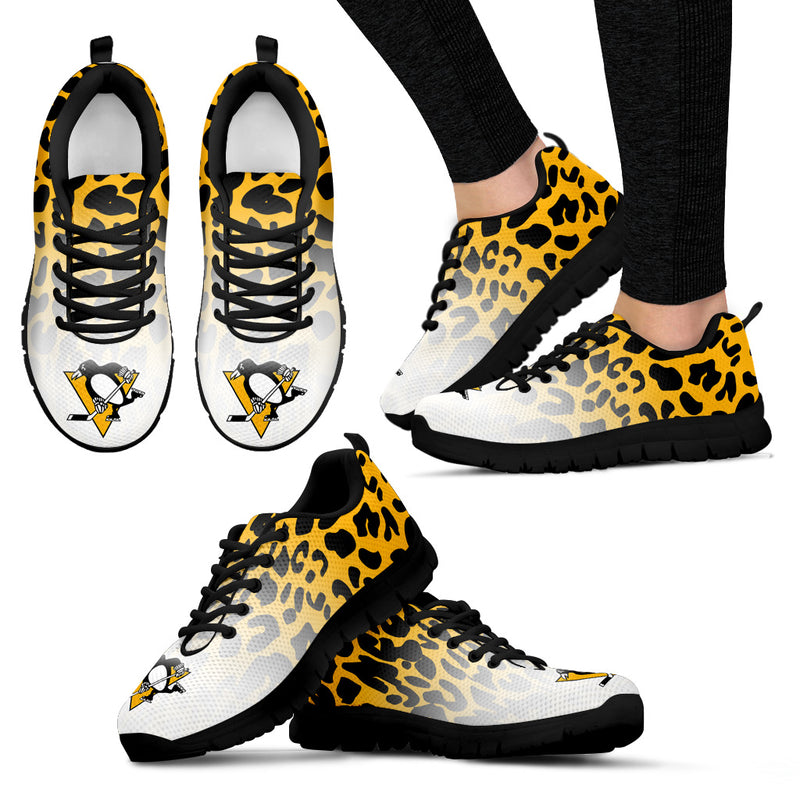 Beautiful Pittsburgh Penguins Sneakers Leopard Pattern Awesome