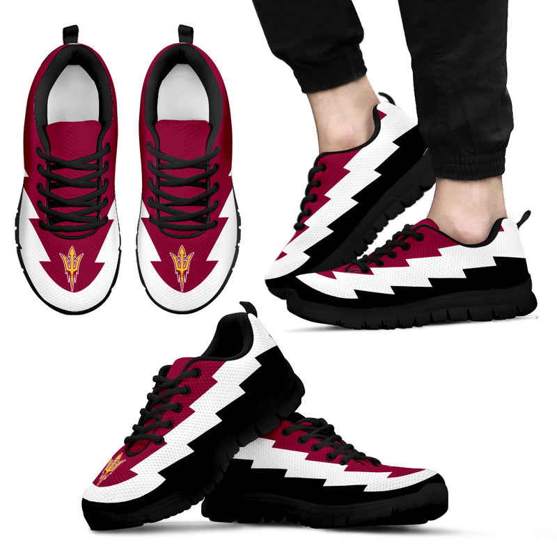 Great Arizona State Sun Devils Sneakers Jagged Saws Creative Draw