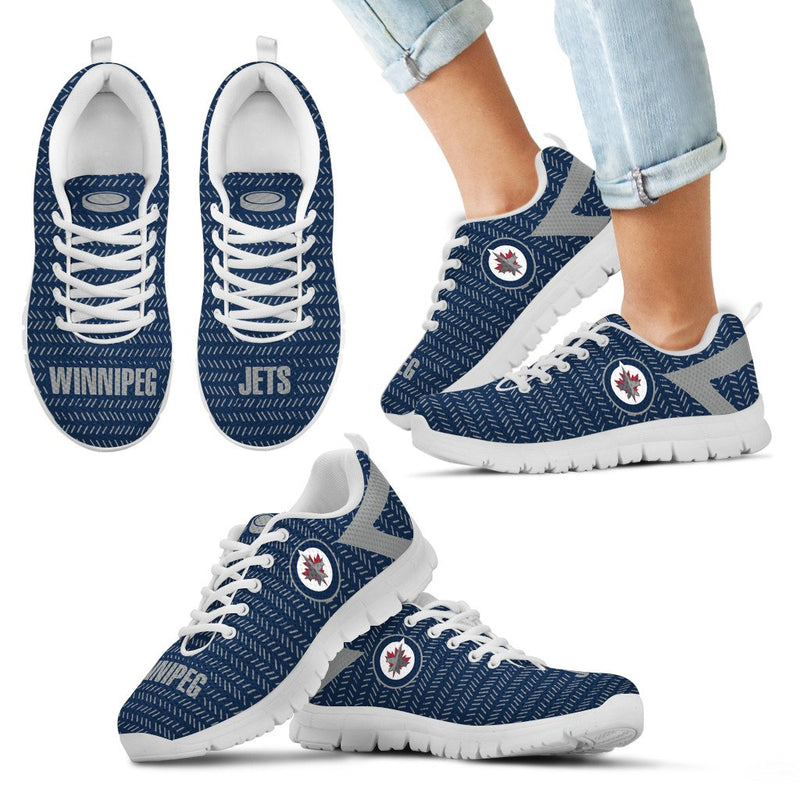 Pattern Logo Slide In Line Winnipeg Jets Sneakers