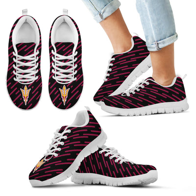 Marvelous Striped Stunning Logo Arizona State Sun Devils Sneakers