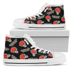 Script Logo Pattern Cleveland Browns High Top Shoes