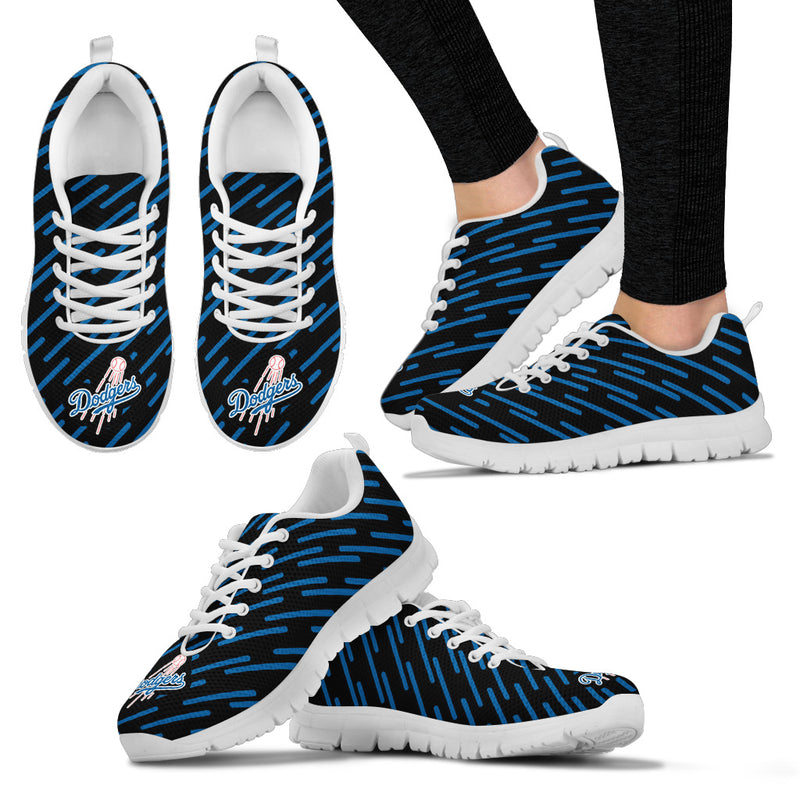 Marvelous Striped Stunning Logo Los Angeles Dodgers Sneakers