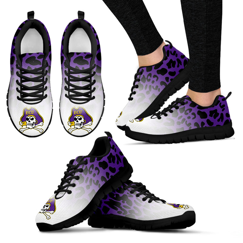 Leopard Pattern Awesome East Carolina Pirates Sneakers