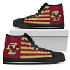American Flag Boston College Eagles High Top Shoes