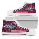 Puzzle Logo With Washington Capitals High Top Shoes