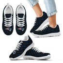 Marvelous Striped Stunning Logo New England Patriots Sneakers
