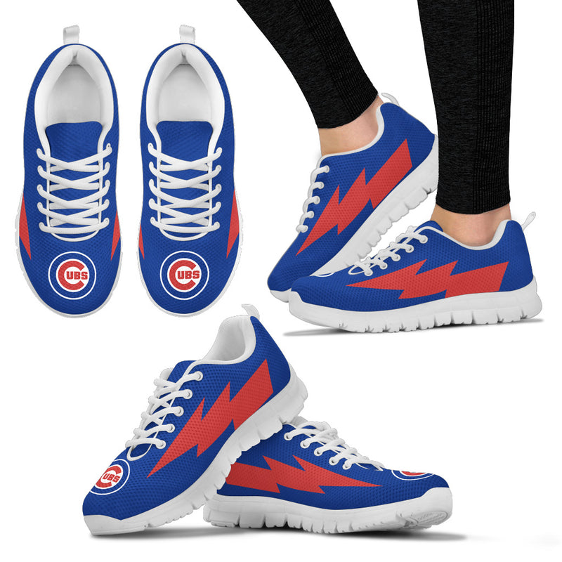 Lovely Style Chicago Cubs Sneakers Thunder Lightning Amazing Logo