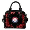 Valentine Rose With Thorns Texas Rangers Shoulder Handbags