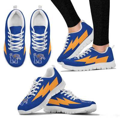 Beautiful Memphis Tigers Sneakers Thunder Lightning Amazing Logo