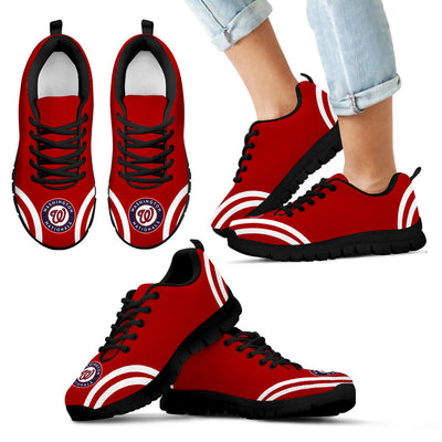 Lovely Curves Stunning Logo Icon Washington Nationals Sneakers