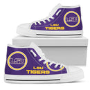Circle Logo LSU Tigers High Top Shoes