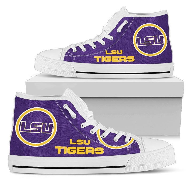 Circle Logo LSU Tigers High Top Shoes