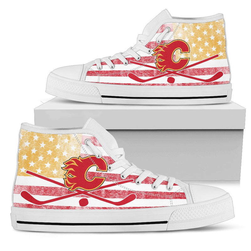 Flag Rugby Calgary Flames High Top Shoes