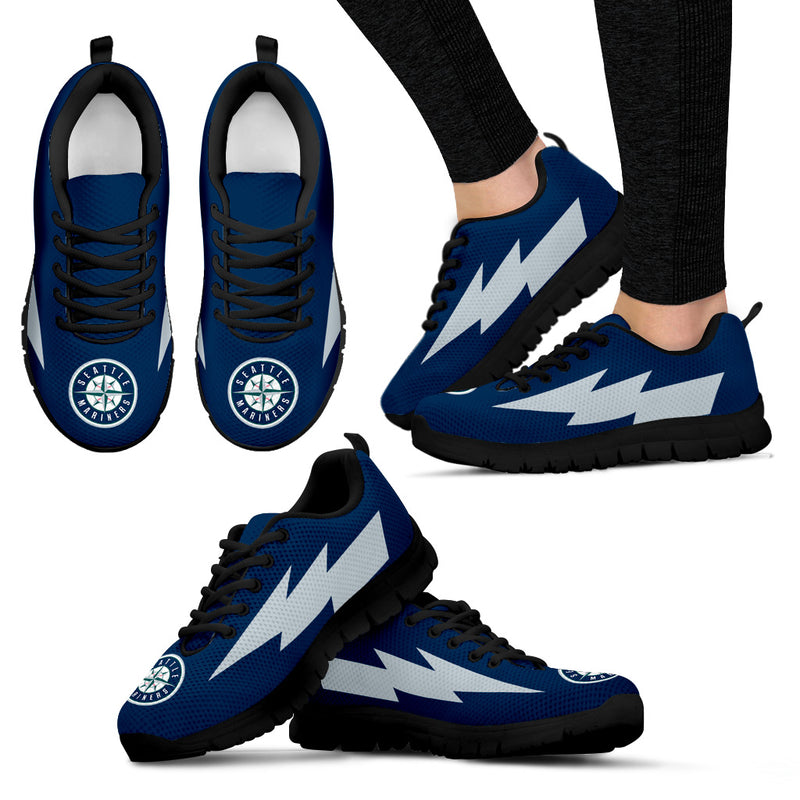 Unique Style Seattle Mariners Sneakers Thunder Lightning Amazing Logo