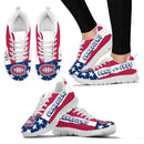 Proud Of American Flag Three Line Montreal Canadiens Sneakers