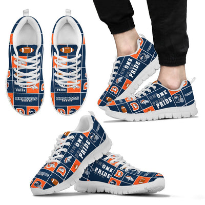 Colorful Pride Flag Denver Broncos Sneakers