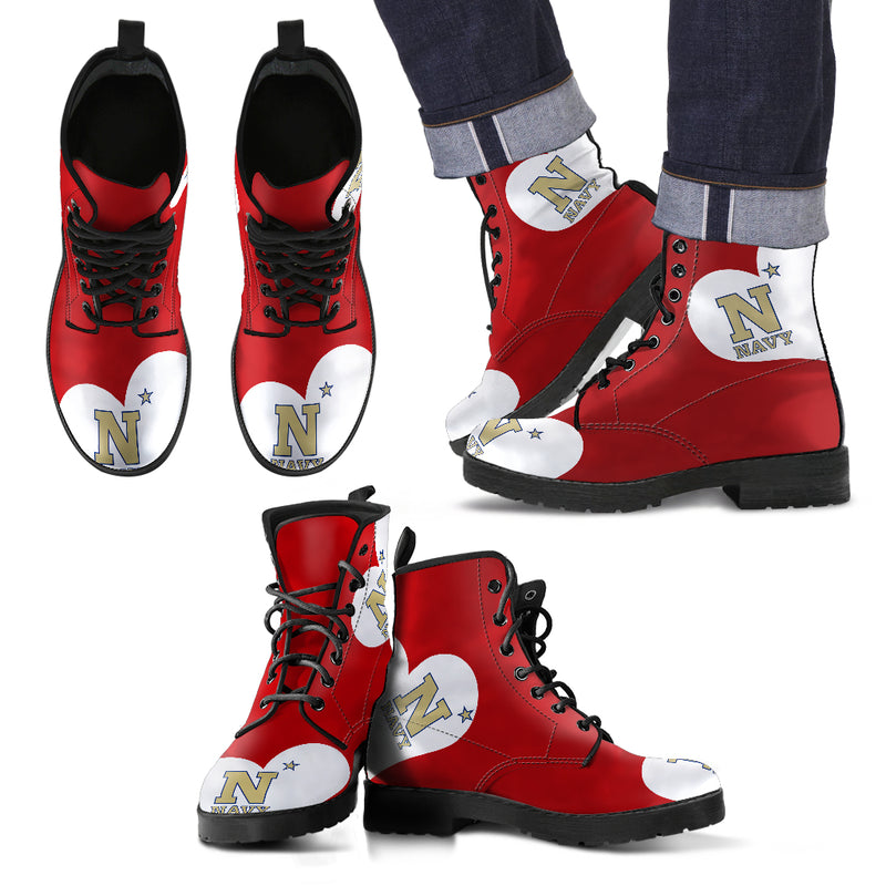 Enormous Lovely Hearts With Navy Midshipmen Boots