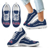 Wave Red Floating Pattern Atlanta Braves Sneakers