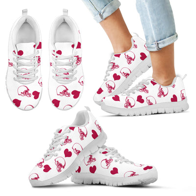 Sweeten Dreamy Love Pattern With Logo Cleveland Browns Sneakers