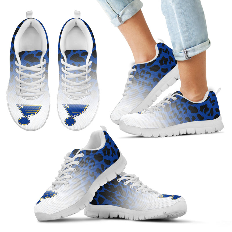 Beautiful St. Louis Blues Sneakers Leopard Pattern Awesome
