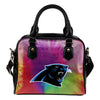 Rainbow Dynamic Mix Colours Gorgeous Carolina Panthers Shoulder Handbags