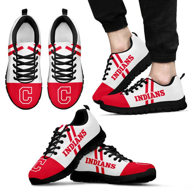 Line Stripe Logo Bottom Cleveland Indians Sneakers