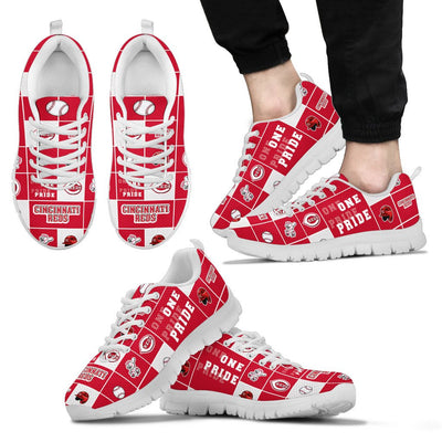 Colorful Pride Flag Cincinnati Reds Sneakers